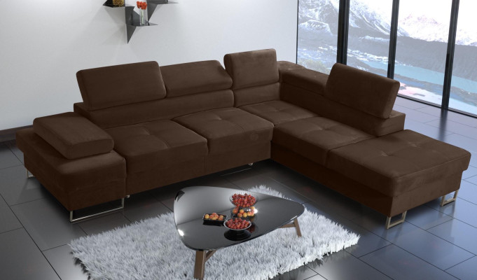 Ecksofa Polsterung Couch Textil Wohnzimmer L-Form Modern Gelb Design Sofas Neu