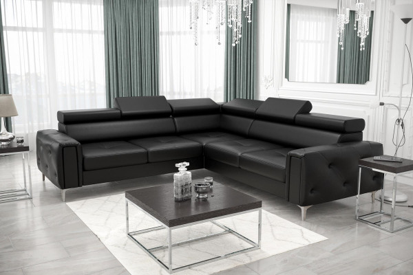 Design Sofa Couch Ecke Multifunktion Polsterung Wohnzimmer L Form Textil Neu