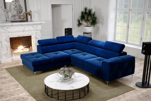 Design Ecksofa L-Form Couch Polsterung Luxus Wohnzimmer Soft Style Couchen Neu