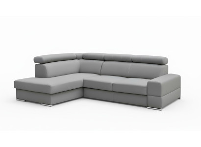 Hochwertiges Wohnzimmersofa Ecksofa L-Form Bett Funktion Textil Modern Couchen