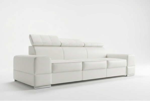 Design xxl Couchen Sofa 4 - Sitzer Couch Leder Polster Weiß Luxus Sofa Viersitz