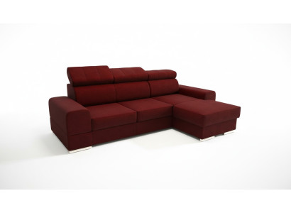 Wohnlandschaft Bettfunktion Stoff Ecksofa L-Form Sofa Couch Design Textil Sofas