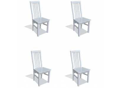 Set 4x Stuh Luxus Design Massiv Holz Stühle Sitz Veranda Küche Esszimmer neu