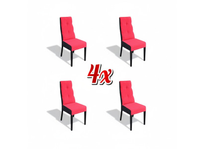 Set 4x Sessel Stuhl Design Holz Textil Polster Stühle Gastro Esszimmer Stoff Neu