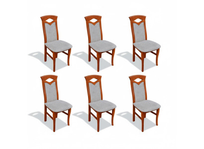 Polsterstuhl Sessel Textil Sitz Sessel Set Neu Küche Stuhl Esszimmer 6x Stühle