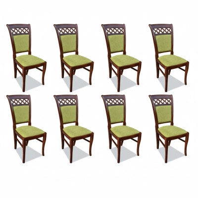 Stuhl 8x Esszimmer Polsterstuhl Lounge Textil Sitz Sessel Set Neu Club Fernseh