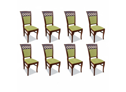 Stuhl 8x Esszimmer Polsterstuhl Lounge Textil Sitz Sessel Set Neu Club Fernseh