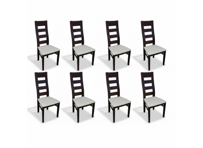 Gruppe Sitz Polster Lehn Stühle Garnitur Holz Massiv Luxus Sessel Set 8x Stuhl