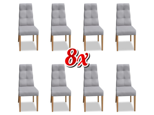 Designer Stühle Garnitur Komplett K63 Stuhl Set Esszimmer Lehn Polster Sitz 8x