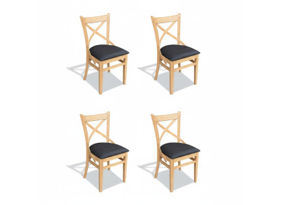 Design Stuhlset Gruppe Polsterung Textil 4x Stühle Möbel Luxus Lehn Stühle Neu