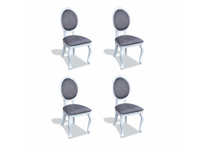 Stühle 4x Stuhl Set Echtes Holz Polster Sitz Esszimmer Garnitur Lehn Stühle Neu