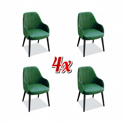 Küche Stühle Elegant Esszimmer Stoff Neu Set 4x Sessel Stuhl Design Holz Textil