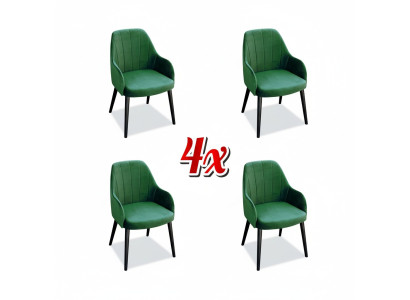 Küche Stühle Elegant Esszimmer Stoff Neu Set 4x Sessel Stuhl Design Holz Textil