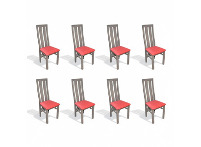 Garnitur 8x Stühle Stuhl Polster Moderne Sets Design Lehn Sessel Komplett Möbel
