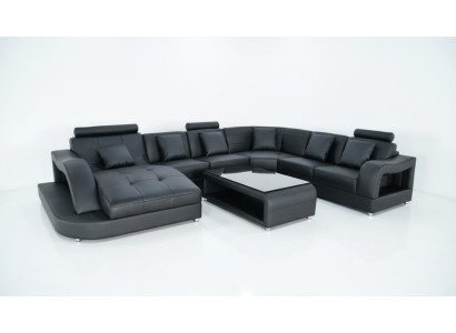 Sofa Couch Polster Neu Wohnlandschaft Design Ecksofa Leder Couchen Sofas U Form