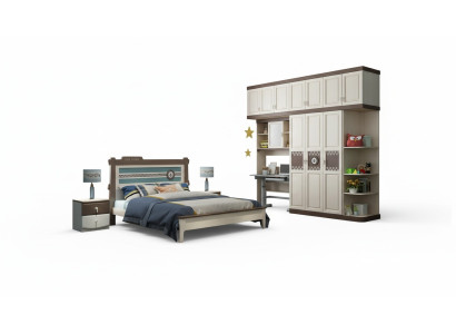 Schlafzimmer Komplett Set Bett Nachttisch Kommode 6tlg Design Holz Möbel Sets