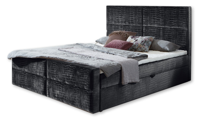 Boxspring Bett Lederbett 200x200cm Hotel Doppelbett Luxus Betten Modernes Neu