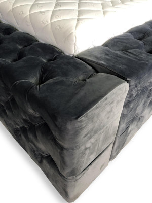Chesterfield Betten modernes Hotelbett Doppelbett Neu Modernes King Size Bett