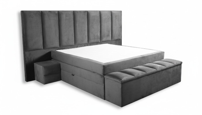 Boxspring Hotel Matratze Schlafzimmer Textil Design Bett Doppel Betten