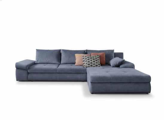 L-Form Sitz Farbe Ecksofa Couch Polstermöbel Wohnzimmer Textil Grau