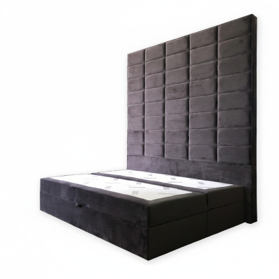 Doppelbett Polster Bett Braun 180x200 Betten Luxus Design Möbel Wand Paneel Neu