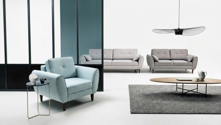 Design Sofa 2 Sitzer Möbel Polster Textil Sofas Couchs Wohnlandschaft Neu
