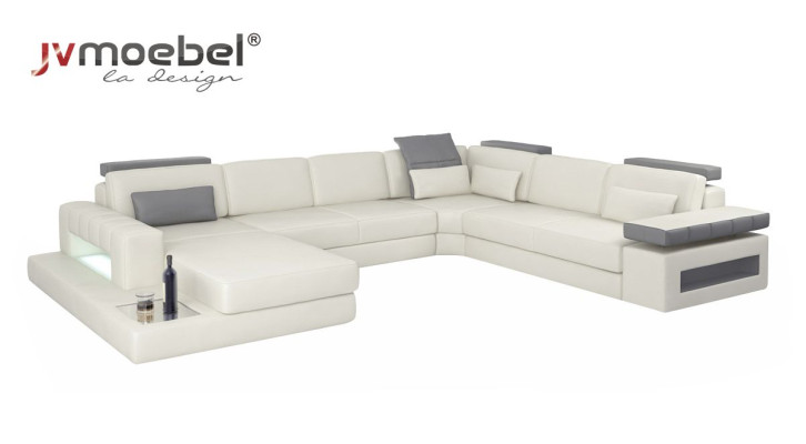 Designer Wohnlandschaft Sofa Couch Ecksofa Polster Wohnlandschaft U-Form