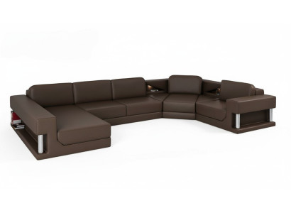 Wohnlandschaft Couch Polster Ecksofa Neu Ledersofa Designer Sofa U Form