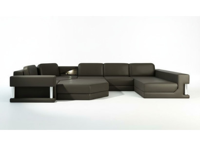 Sofas Wohnlandschaft Design Ecksofa Leder Neu U Form Sofa Couch Polster Couchen