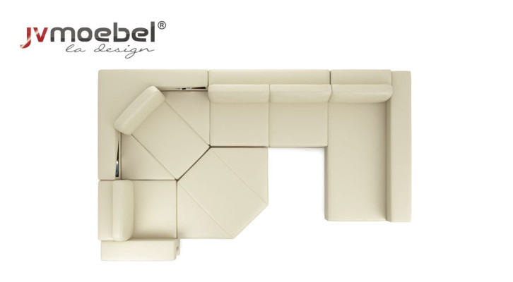 Ecksofa U-Form Couch Wohnlandschaft Sofa Couch Modern Design Sofa Textil Leder