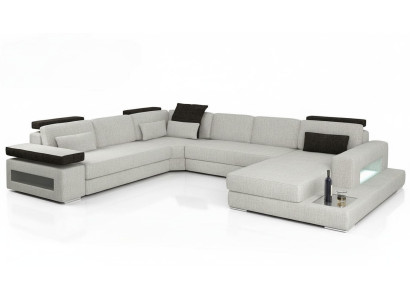 Textilsofa Couch Wohnlandschaft U-Form Design Modern Sofa Eck Sofas Design