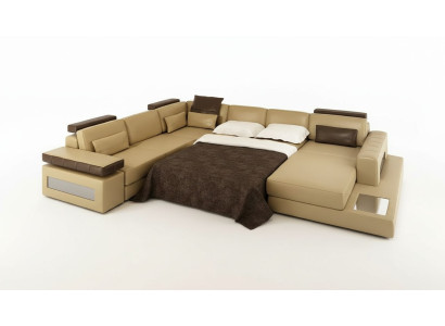 U-Form Couch Design Polster Textil Eck Modern Sofas Wohnlandschaft Ecksofa Stoff