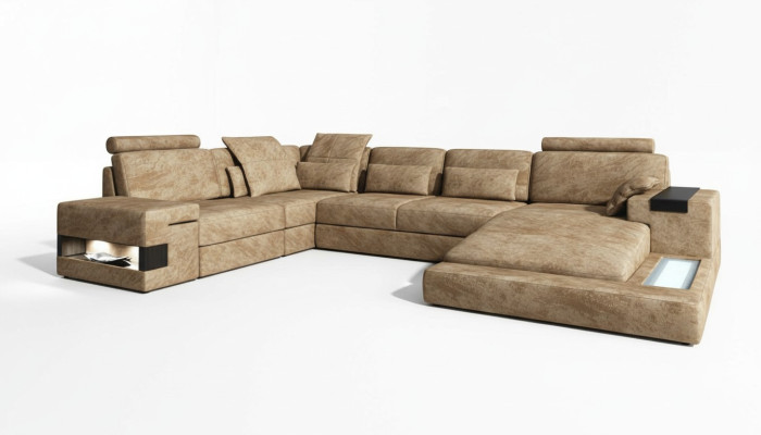 Ecksofa U-form Sofa Polstersofa Couch Sofas Couchen Ecksofas Design Möbel Neu