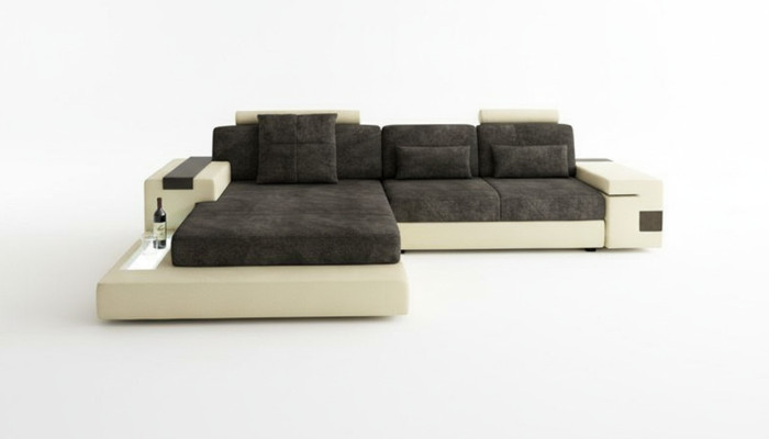 Schlaf Ecksofa Wohnlandschaft Ecksofa Polster Eck Sitz Couch Modern L Form Big