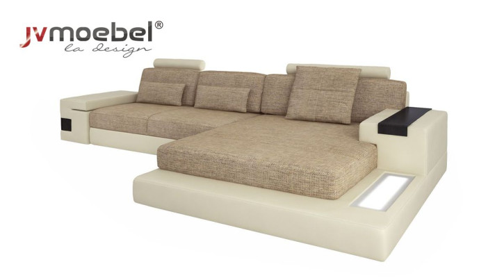 L-Form Sofa Couch Design Couch Textil Modern Polster Wohnlandschaft Ecksofa Neu