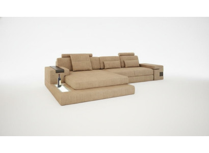 Design Modern Sofa Stoff Braun Ecksofa L Form Couch Wohnlandschaft Sofa Eck Neu