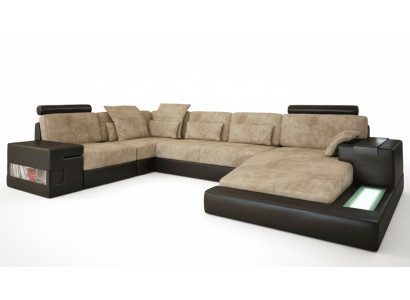 Ecksofa Big Wohnlandschaft Couch Sofa Polster Sitz Leder U Form Wohnzimmer Neu