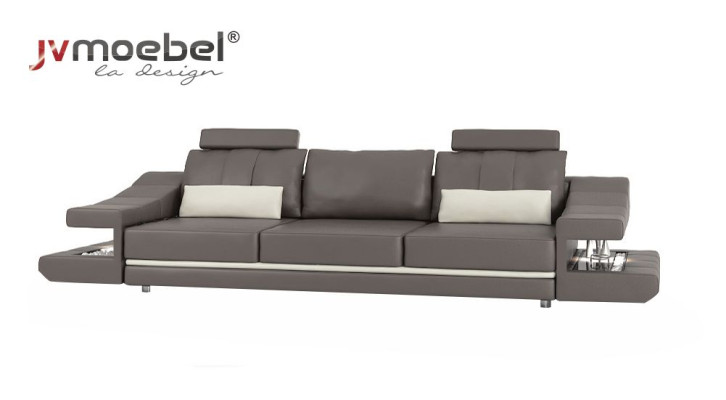 Moderne Luxus Designer Sofa 3 Sitzer Möbel Polster Textil Braune Couchen Ecke