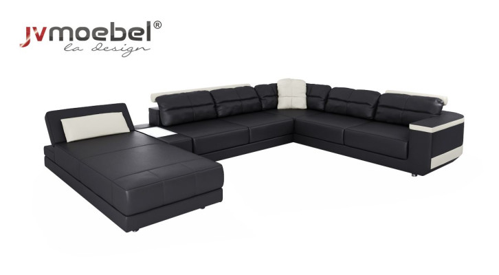 Modern Sofas Wohnlandschaft Ecksofa Stoff U-Form Couch Design Polster Textil Eck