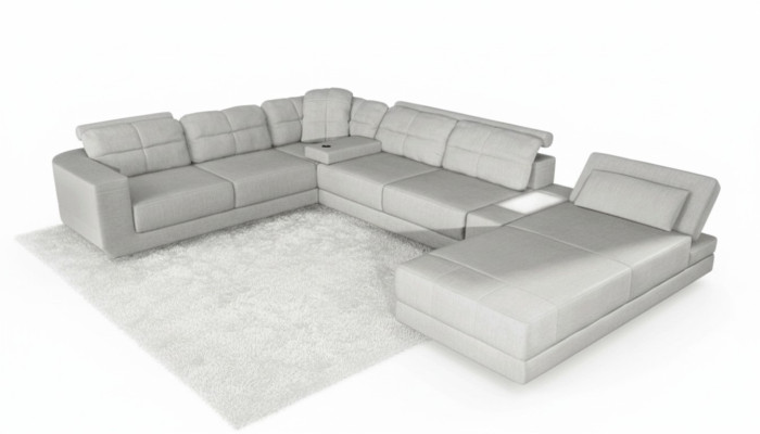 Eck Sofa Couch Polster Ecke Leder Sofa Couchen Möbel Neu Wohnlandschaft U Form
