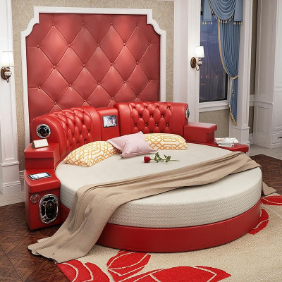 Rundes Bett Rund Betten Multifunktion Hotel Polster Led Regal Kingsize