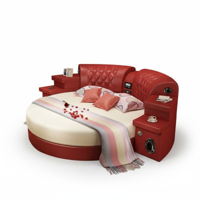 Rundes Bett Rund Betten Multifunktion Hotel Polster Led Regal Kingsize