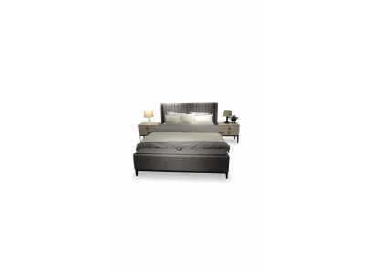 Luxuriöses Schlafzimmer Set Designer Doppelbett Elegant 2x Nachttische