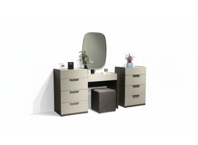 Schminktisch mit Spiegel Make Up Schlafzimmer Design Möbel Holz 2tlg. Neu