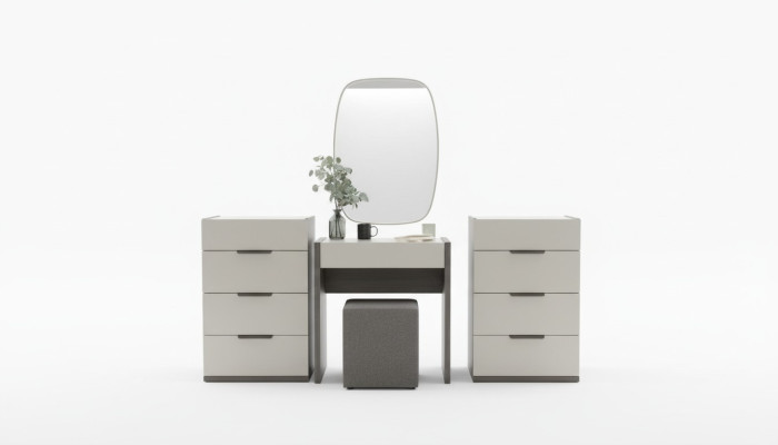 Design Schminktisch mit Spiegel Luxus Schlafzimmer Möbel Hocker 3tlg. Neu