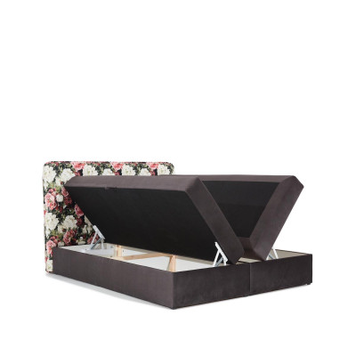 Betten Boxspringbett Textil Design Doppel Hotel Modern Bett Schlafzimmer Blumen