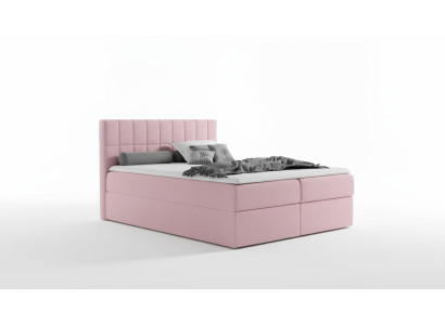 Bett Rosa Stoff Boxspringbett Textil Design Doppel Hotel Modern mit Bettkasten