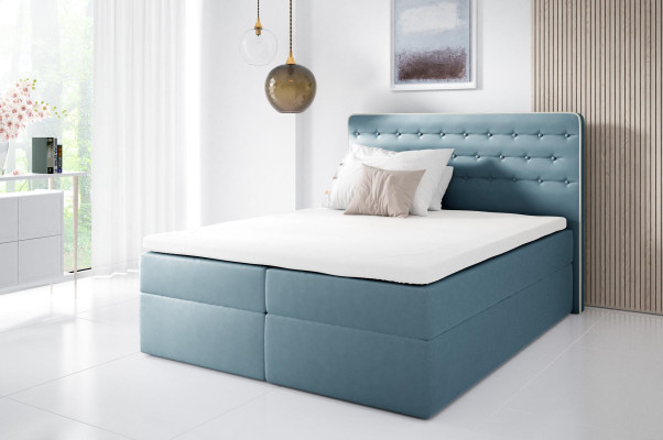 Bett mit Bettkasten Boxspringbett Zeitgenössisch Doppel Hotel 160cm Schlafzimmer