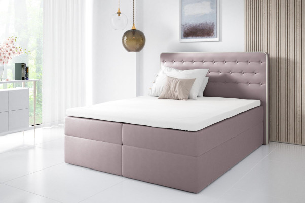 Bett mit Bettkasten Boxspringbett Zeitgenössisch Doppel Hotel 160cm Schlafzimmer