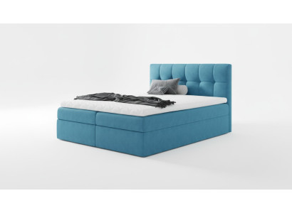 Bett Ehebett Boxspringbett Doppelbett Modern Blau Schlafzimmer Betten 160x200